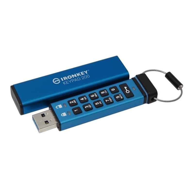KINGSTON 32GB IronKey Keypad 200, FIPS 140-3 Lvl 3 (Pending) AES-256 Encrypted 1