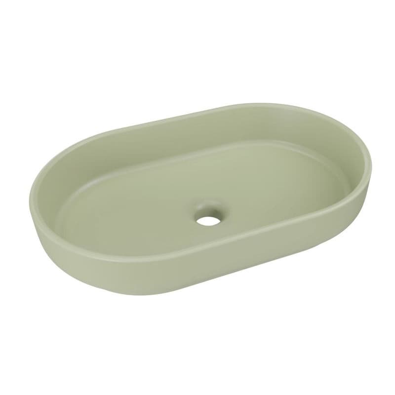 ArtCom Keramické umývadlo RIVER 2 E-6594 | olivový mat 55 x 35 cm 1