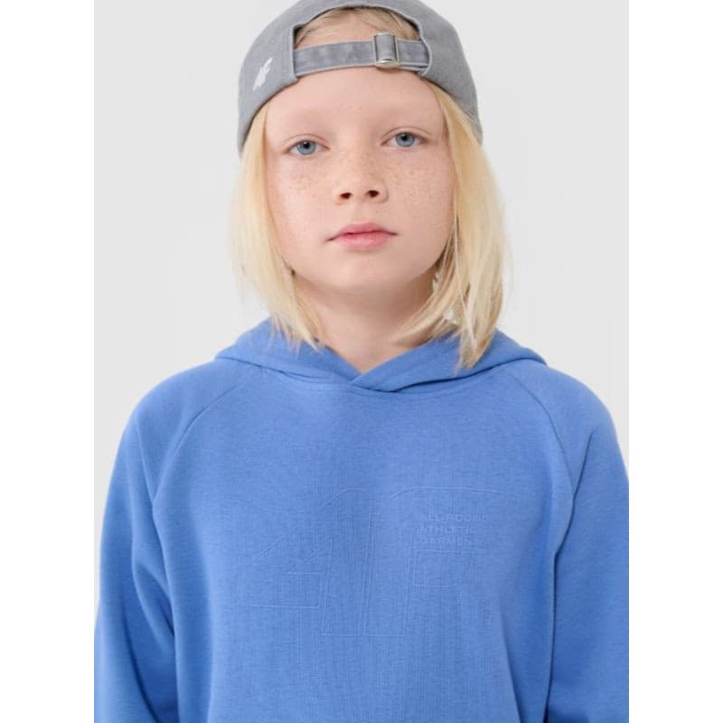 Chlapčenská mikina s kapucňou 4F JUNIOR SWEATSHIRT M1712-34S-LIGHT BLUE 2