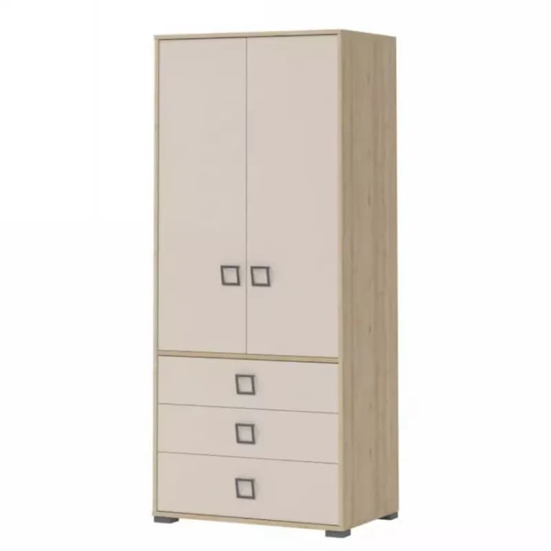 Skriňa 2D3S Kiki G23-BK/KI-01 beech/sand 1