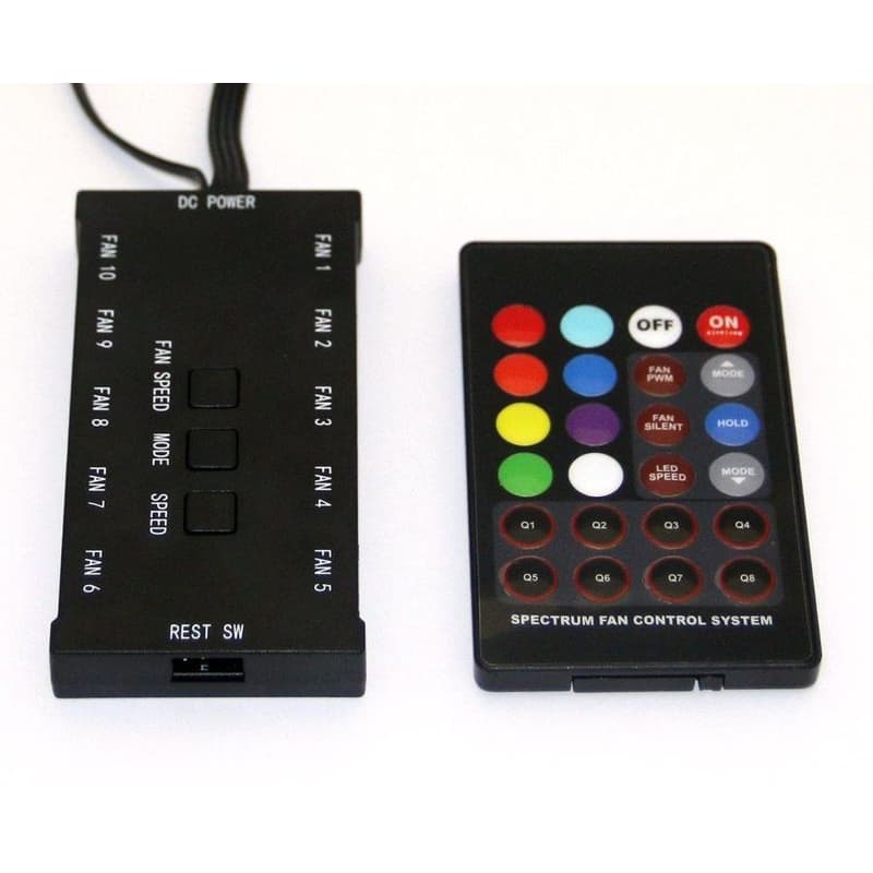 EUROCASE controller + diaľkový ovládač pre RGB ventilátor (full colors)