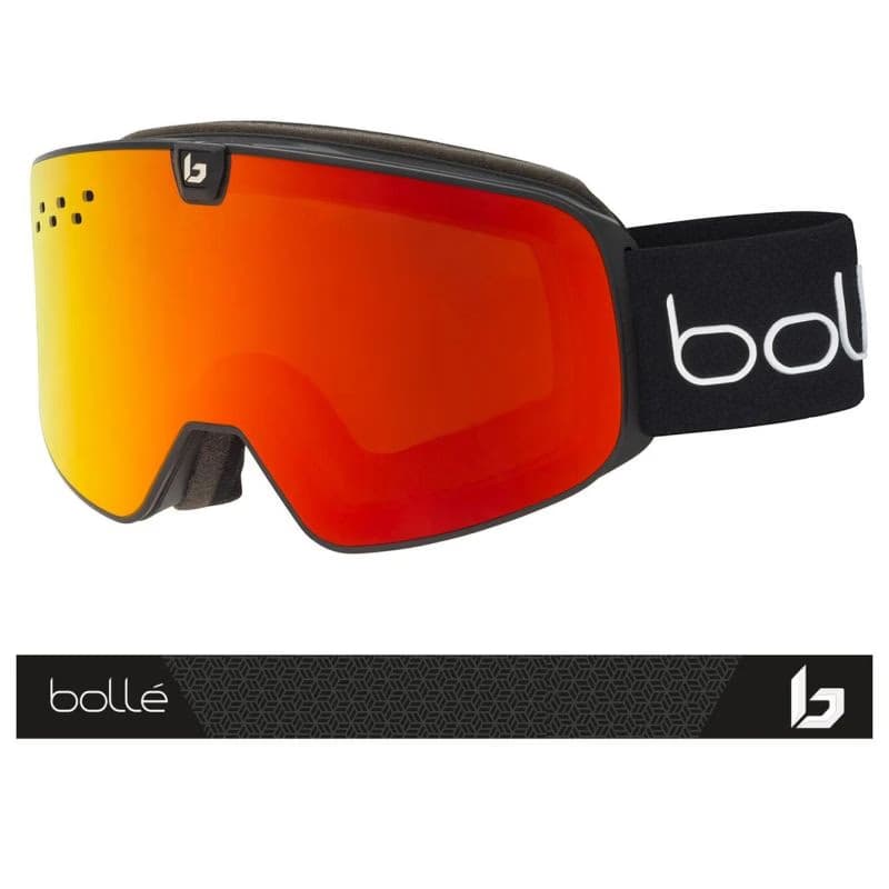 Lyžiarske okuliare BOLLE NEVADA NEO Black Matte - Sunrise Cat 2 & Light Vermillon Blue Cat 1 2