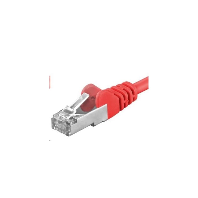 PREMIUMCORD Patch kábel CAT6a S-FTP, RJ45-RJ45, AWG 26/7 5m červená