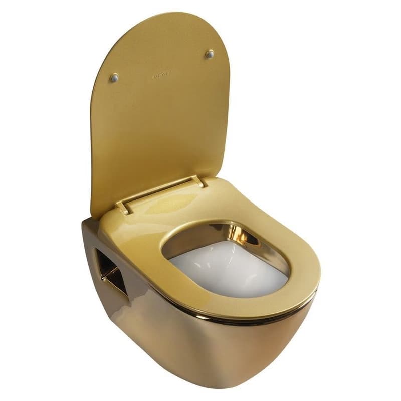 SAPHO - PAULA WC sedátko, SLIM, Soft Close, zlata KC0903 5