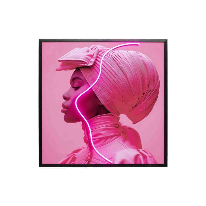 Pink Woman LED obraz  ružový 80x80 cm 1