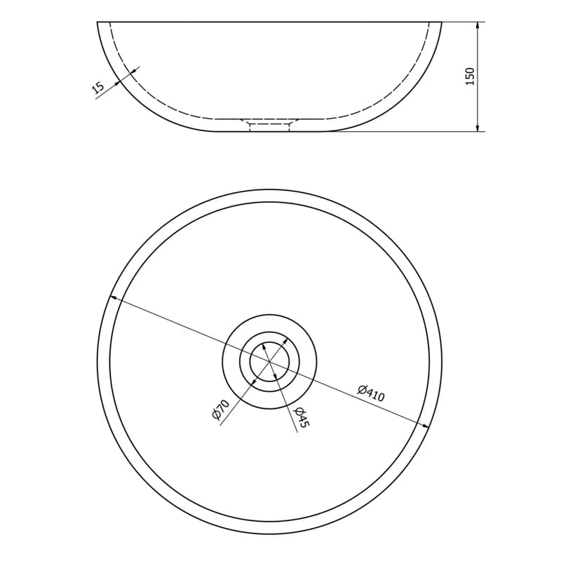 SAPHO - PRIORI keramické umývadlo na dosku, priemer 41cm, čierna/zelená PI039 2
