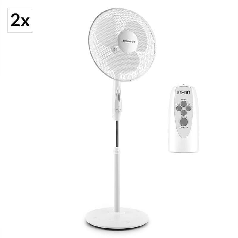 OneConcept White Blizzard RC 2G stojanový ventilátor sada 50 W 41 cm s diaľkovým ovládaním 1