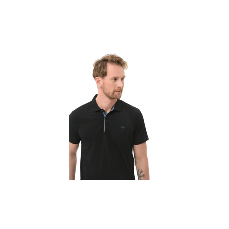 Pánske polo tričko s krátkym rukávom VOLCANO NIKOS-700-BLACK