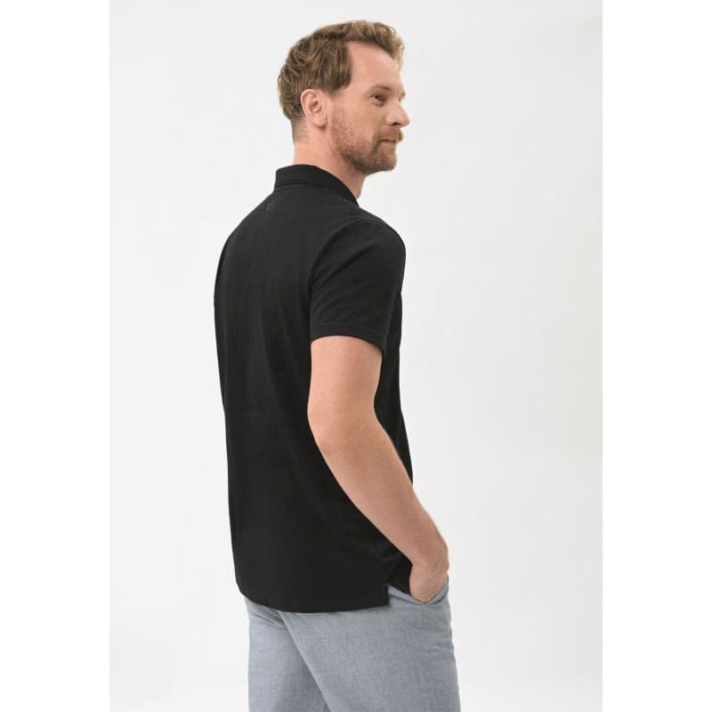 Pánske polo tričko s krátkym rukávom VOLCANO NIKOS-700-BLACK 2