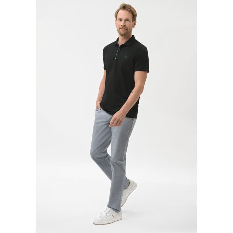 Pánske polo tričko s krátkym rukávom VOLCANO NIKOS-700-BLACK 3
