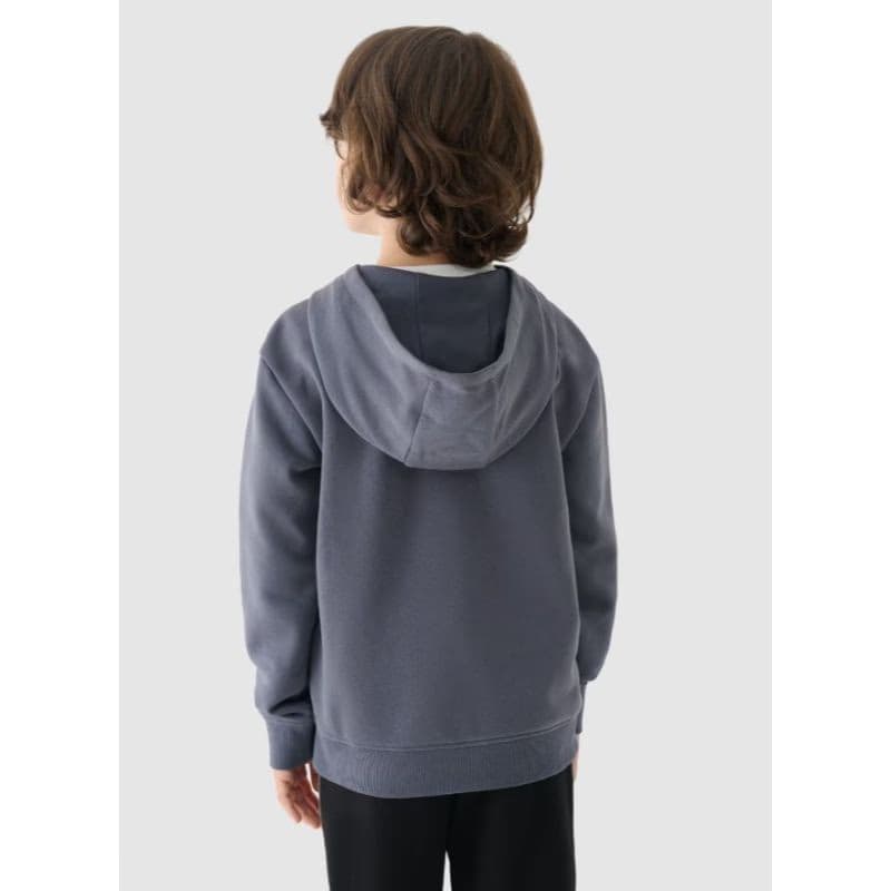 Chlapčenská mikina s kapucňou 4F JUNIOR SWEATSHIRT-JWAW24TSWSM1223-20S-DEEP BLACK 3