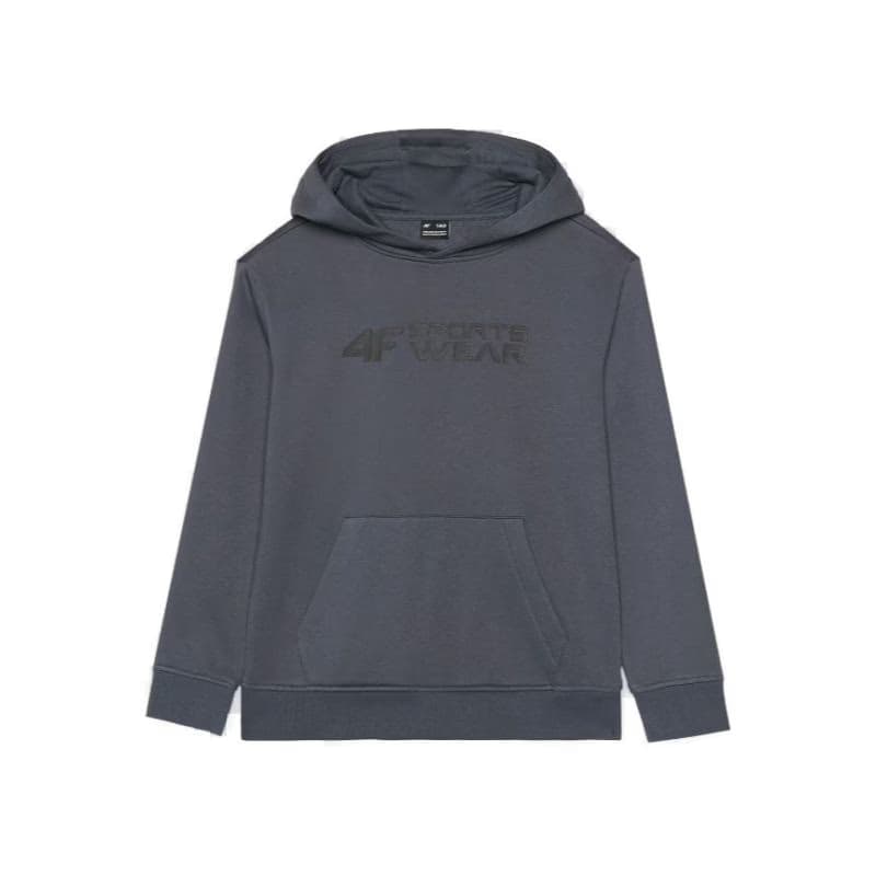 Chlapčenská mikina s kapucňou 4F JUNIOR SWEATSHIRT-JWAW24TSWSM1223-20S-DEEP BLACK 5