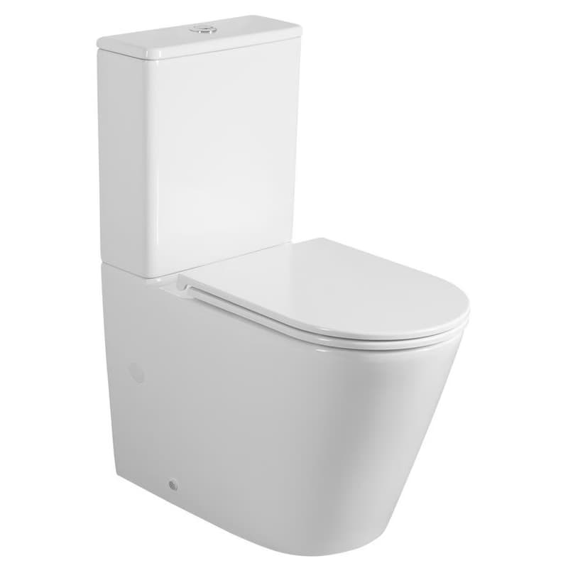 SAPHO - AVIS WC kombi, Vortex Rimless, spodný/zadný odpad, biela PC106V 2