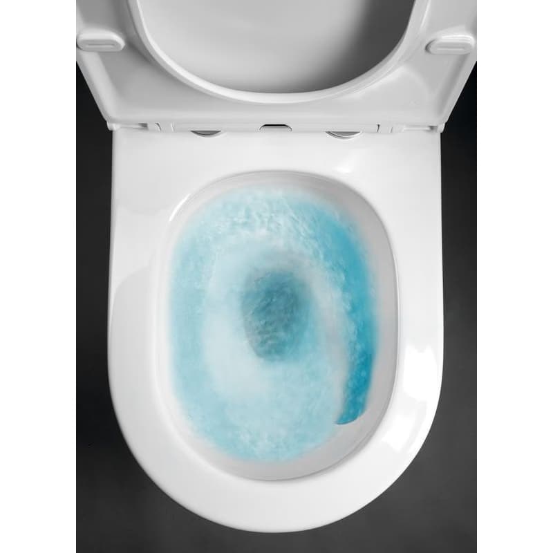 SAPHO - AVIS WC kombi, Vortex Rimless, spodný/zadný odpad, biela PC106V 4
