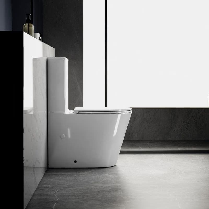 SAPHO - AVIS WC kombi, Vortex Rimless, spodný/zadný odpad, biela PC106V 6
