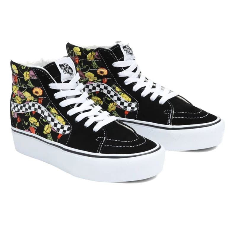 Dámska vychádzková obuv VANS UA SK8-HI Platform 2.0 poppy checkerboard black multi 3