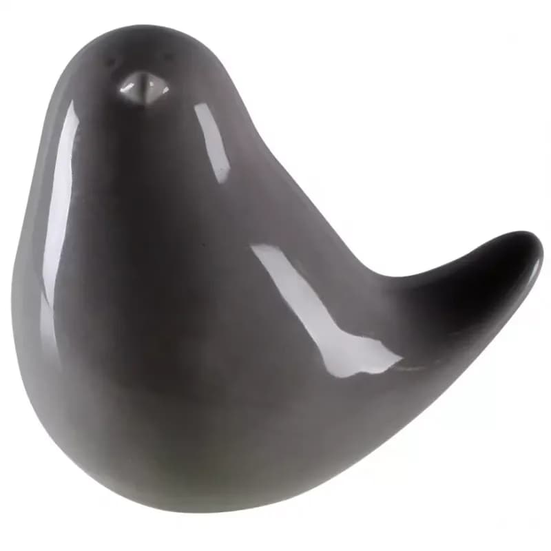Keramická figúrka vrabec 8 cm  šedá 1