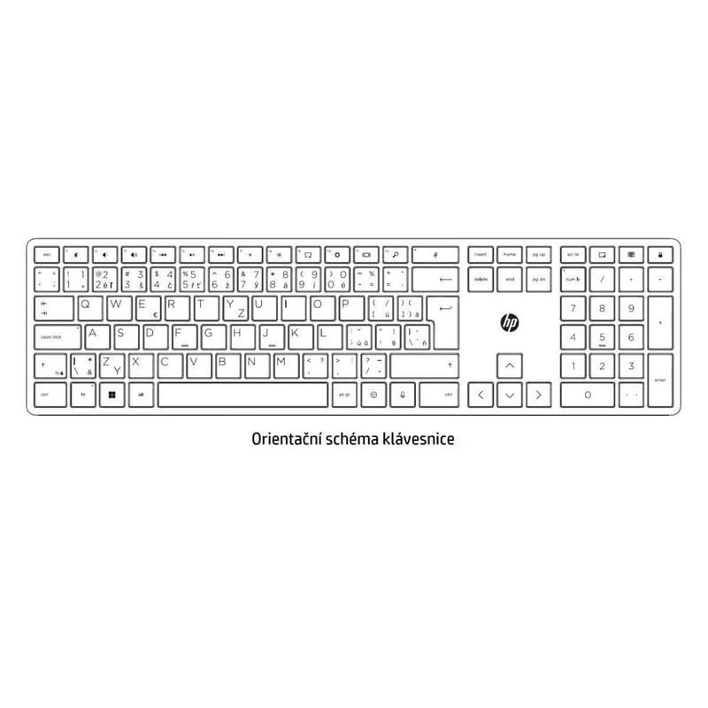 HP 680 Comfort Dual-Mode Keyboard- bezdrôtová ergonomická klávesnica CZ/SK 6