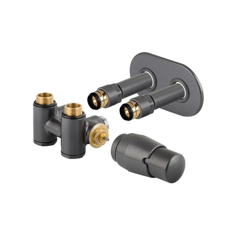 HOPA - THERMCOMB-SET, stredový ventil (Z4K) s pripojením pre elektrickú tyč - Farba - Anthracite, Variant - Pravá RDTHERMCOMSETRA 1