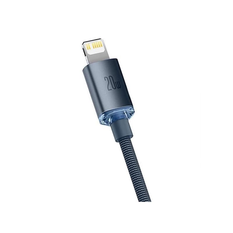 Baseus Crystal Shine Series nabíjací, dátový kábel USB-C Lightning 20W 1, 2m, čierna 3