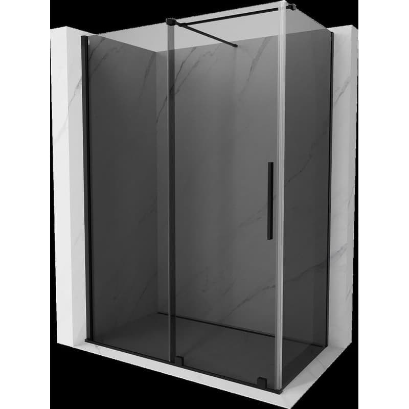 MEXEN/S - Velár sprchovací kút, posuvné dvere 140 x 80, grafit, čierna 871-140-080-41-70 1