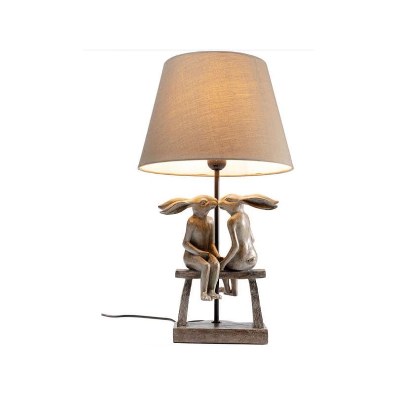 Bunny Love stolová lampa hnedá/béžová 53cm