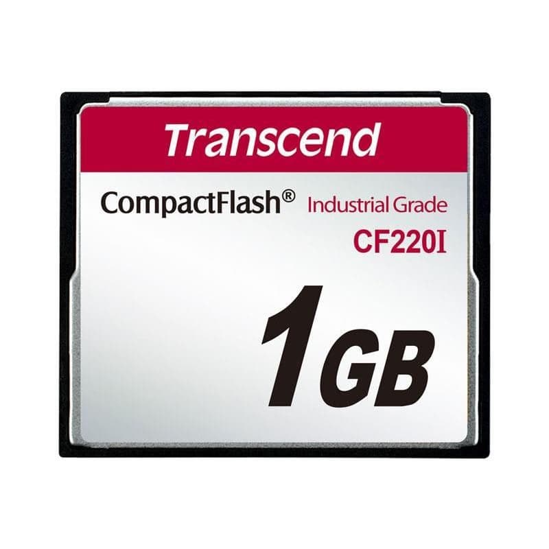 Transcend 1GB INDUSTRIAL TEMP CF220 CF CF (SLC) Fixed disk and UDMA5 1