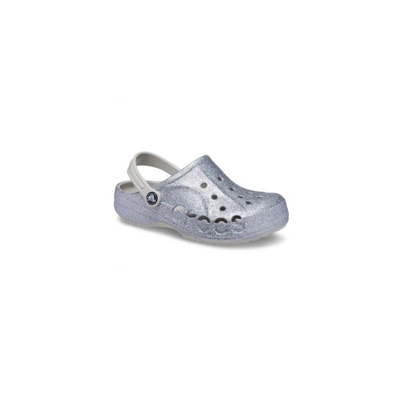 Dievčenské kroksy (rekreačná obuv) CROCS Baya Glitter Clog T silver
