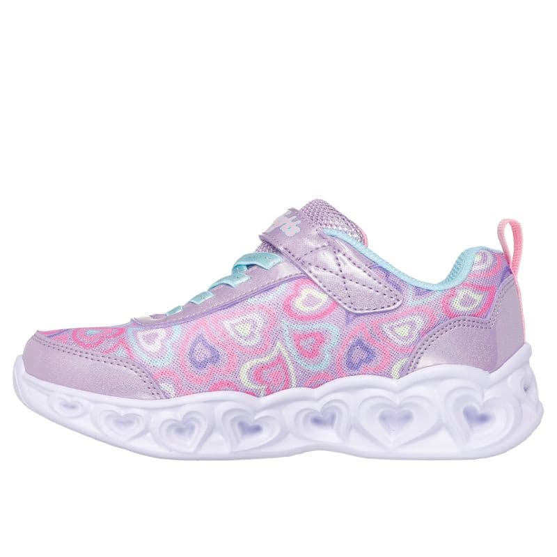 Dievčenská rekreačná obuv SKECHERS Heart Lights Boogie Love K lavender 3