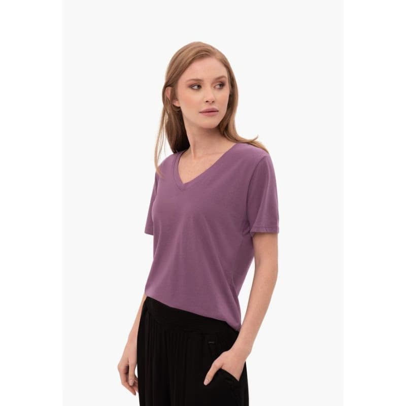 Dámske tričko s krátkym rukávom VOLCANO LEA-402-VIOLET 2