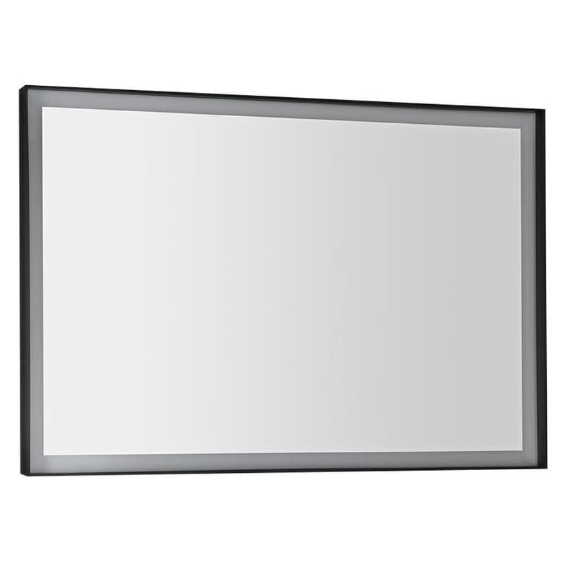 SAPHO - SORT zrkadlo s LED osvetlením 100x70cm, čierna mat ST100 1