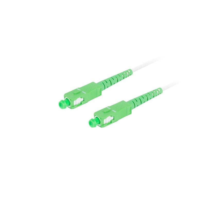 LANBERG optický patch cord SM SC/APC-SC/APC simplex 10m LSZH G657B3 priemer 3mm, farba biela 1