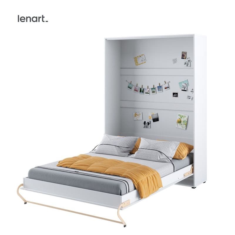 Dig-net nábytok Sklápacia posteľ Lenart CONCEPT PRO CP-01 biela | 140 x 200 cm