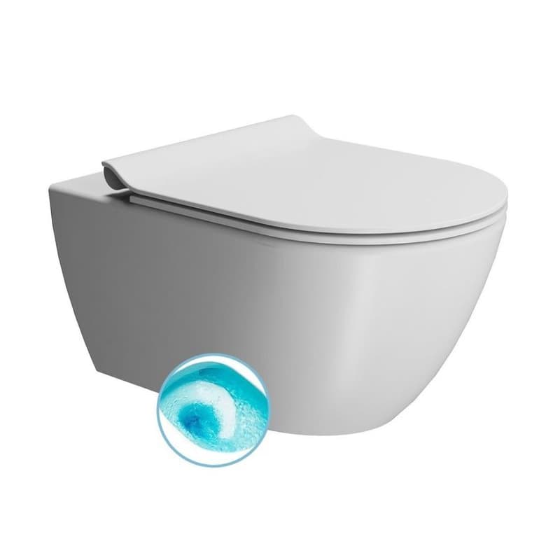 GSI - PURA závesná WC misa, Swirlflush, 36x55cm, biela dual-mat 881509 1