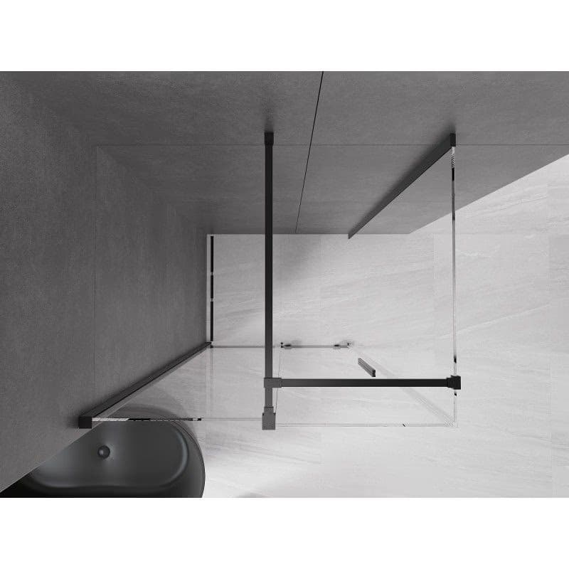 MEXEN/S - Velár sprchovací kút 100 x 85, transparent, čierna 871-100-085-01-70 4