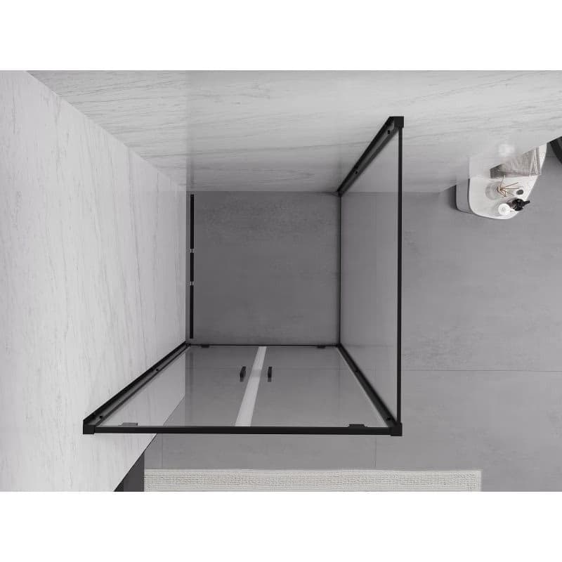 MEXEN/S - Exo sprchovací kút dvere krídlové 80 x 80, transparent, čierna 8182-080-080-70-00 5