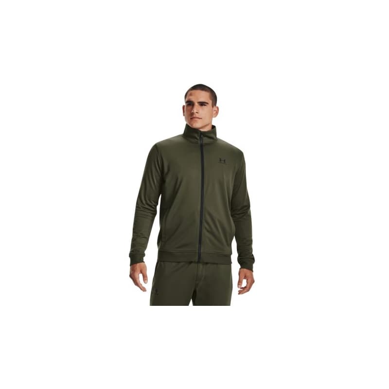 Pánska mikina so zipsom UNDER ARMOUR SPORTSTYLE TRICOT JACKET-GRN 1