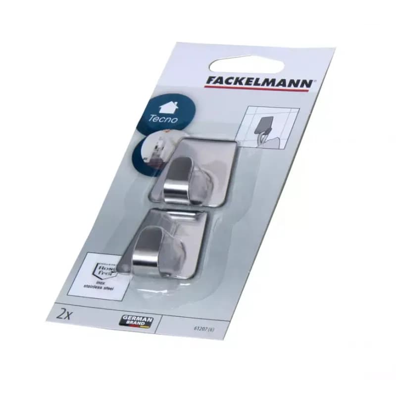 Háčiky samolepiace trapéz Inox 61207 4 cm 1