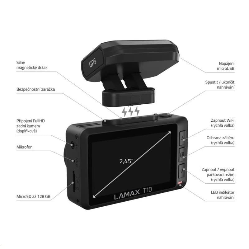LAMAX T10 4K GPS (s hlásením radarov) 4