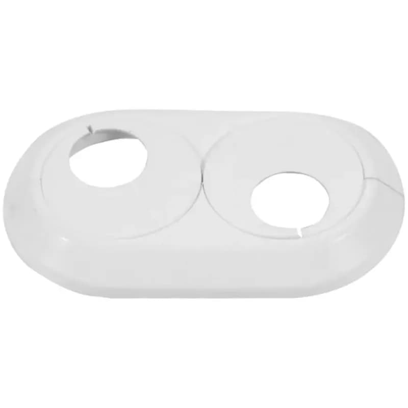 Dvojitá rozeta 15 mm biela 1