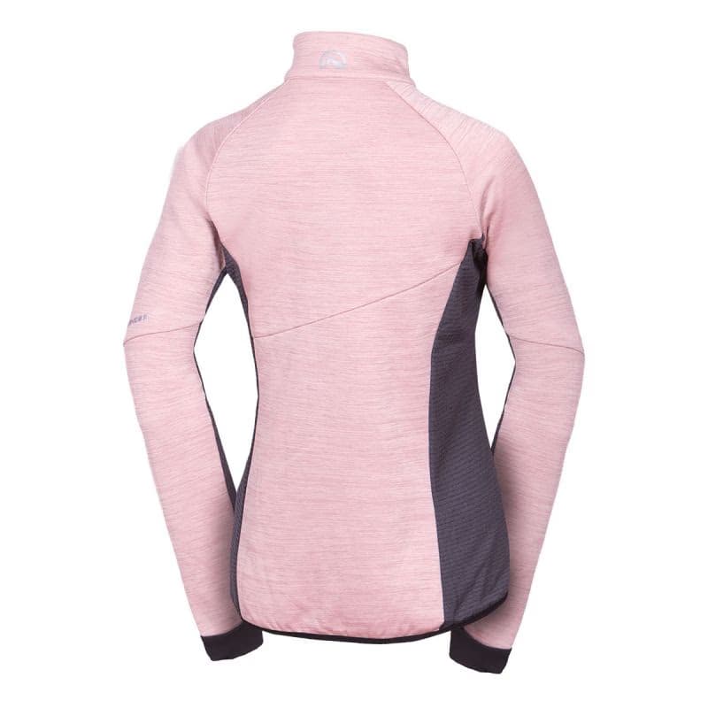 Dámska zateplená turistická mikina so zipsom NORTHFINDER JACLYN-521roseblack 4