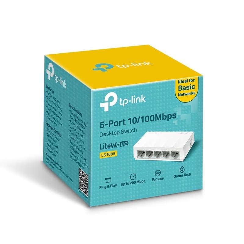 TP-Link LS1005 5x 10/100 Desktop Switch Fanless 4
