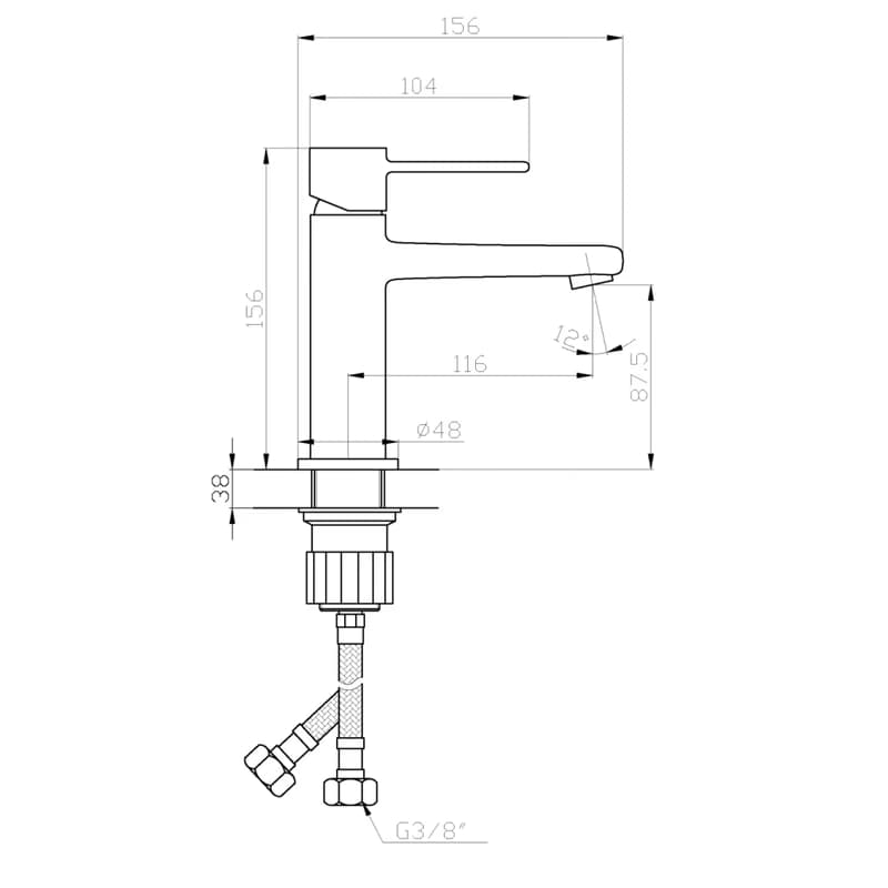 INVENA - Umývadlová batéria GLAMOUR meď BU-02-014-V 3