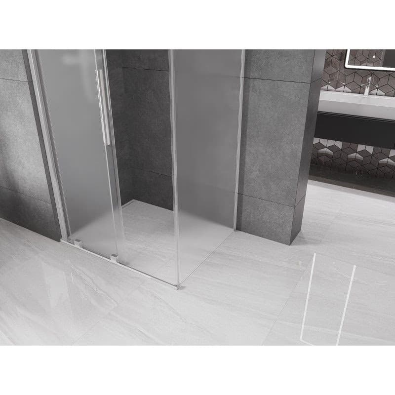 MEXEN/S - Velár sprchovací kút, posuvné dvere 140 x 90, dekor, chróm 871-140-090-31-01 4