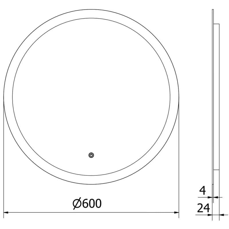 MEXEN - Oro zrkadlo s osvetlením 60, LED 6000K, 9824-060-060-611-00 6