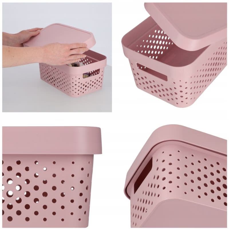 CURVER Úložný box INFINITY DOTS 4,5l s vekom | ružová 5