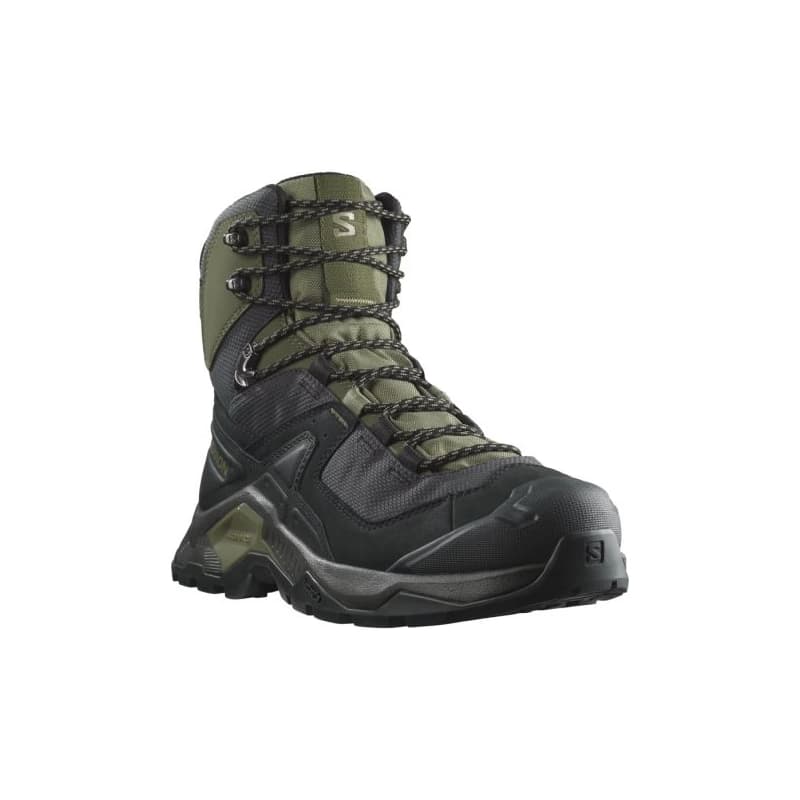 Pánska členková turistická obuv SALOMON Quest Element GTX M black deep lichen green olive night