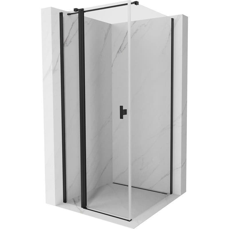 MEXEN/S - Mist T sprchovací kút dvere krídlové 70 x 70, transparent, čierna 8A4T-070-070-70-00 1
