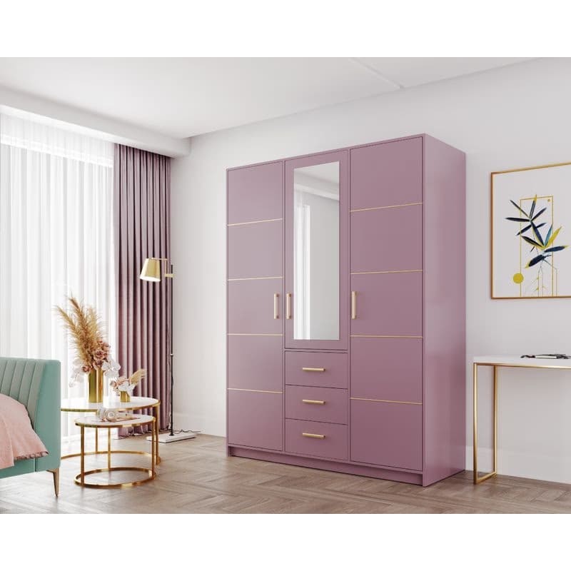ArtStol Šatníková skriňa BALI 2 D3 | fialová 2