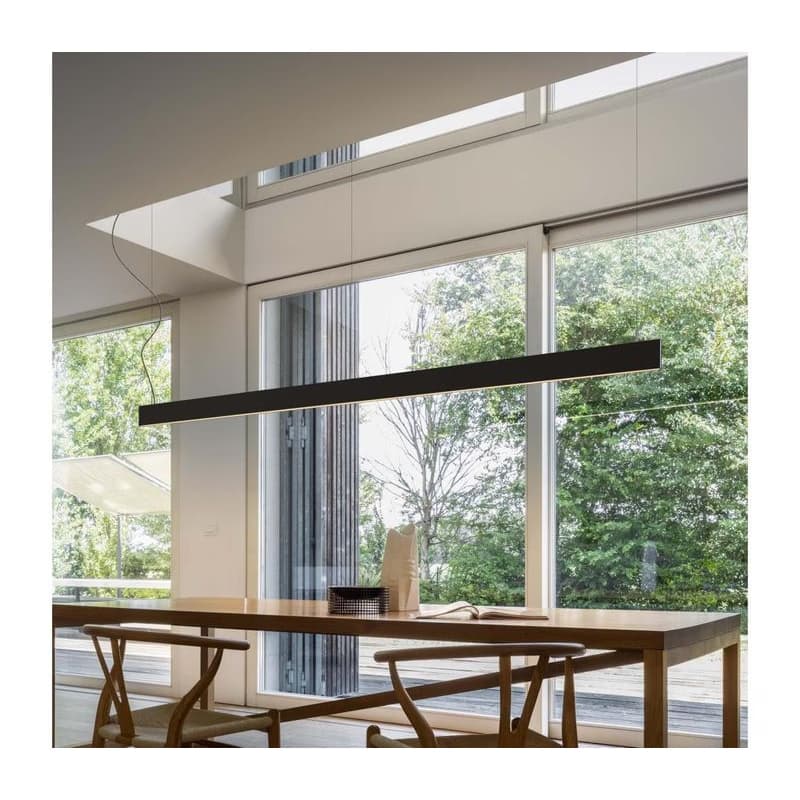 Ideal Lux - Závesný LED luster na lane LINUS LED/32W/230V 3000K CRI 90 120 cm čierna 241975